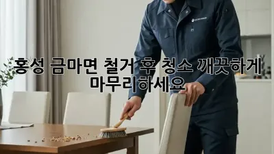 홍성 금마면 철거 후 청소, 깨끗하게 마무리하세요!