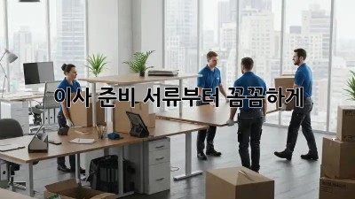 이사 준비, 서류부터 꼼꼼하게!